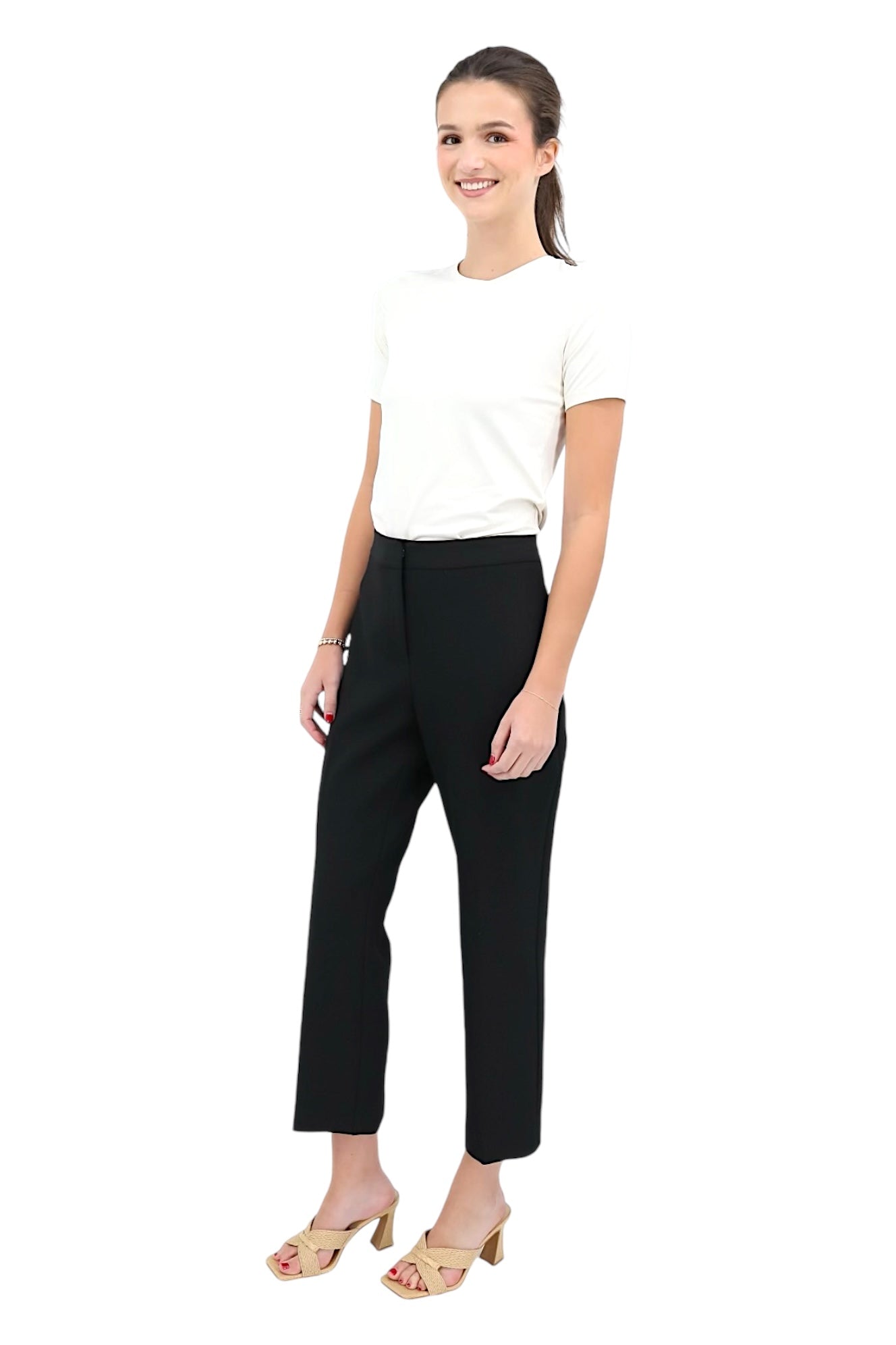 Straight Leg Pant in Black