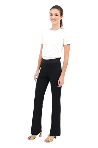 Matte Jersey Straight Leg Pant in Black