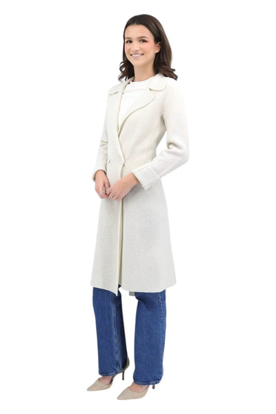 Angelique Wool Lana Coat in Winter White