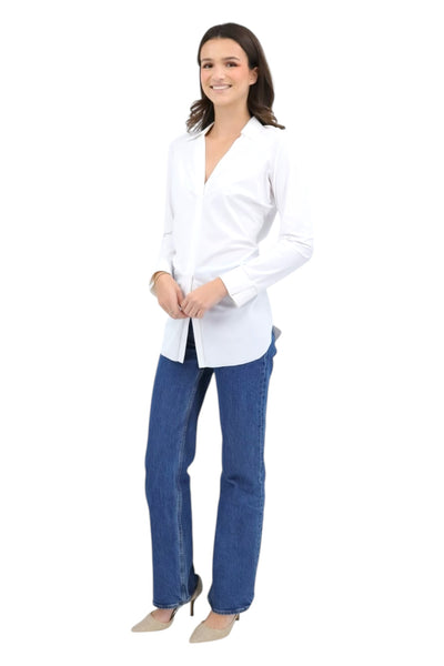 Katu V-Neck Blouse in White