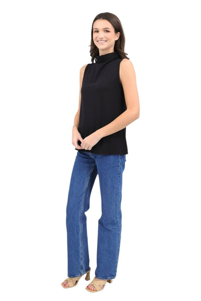 Sleeveless Turtleneck in Black