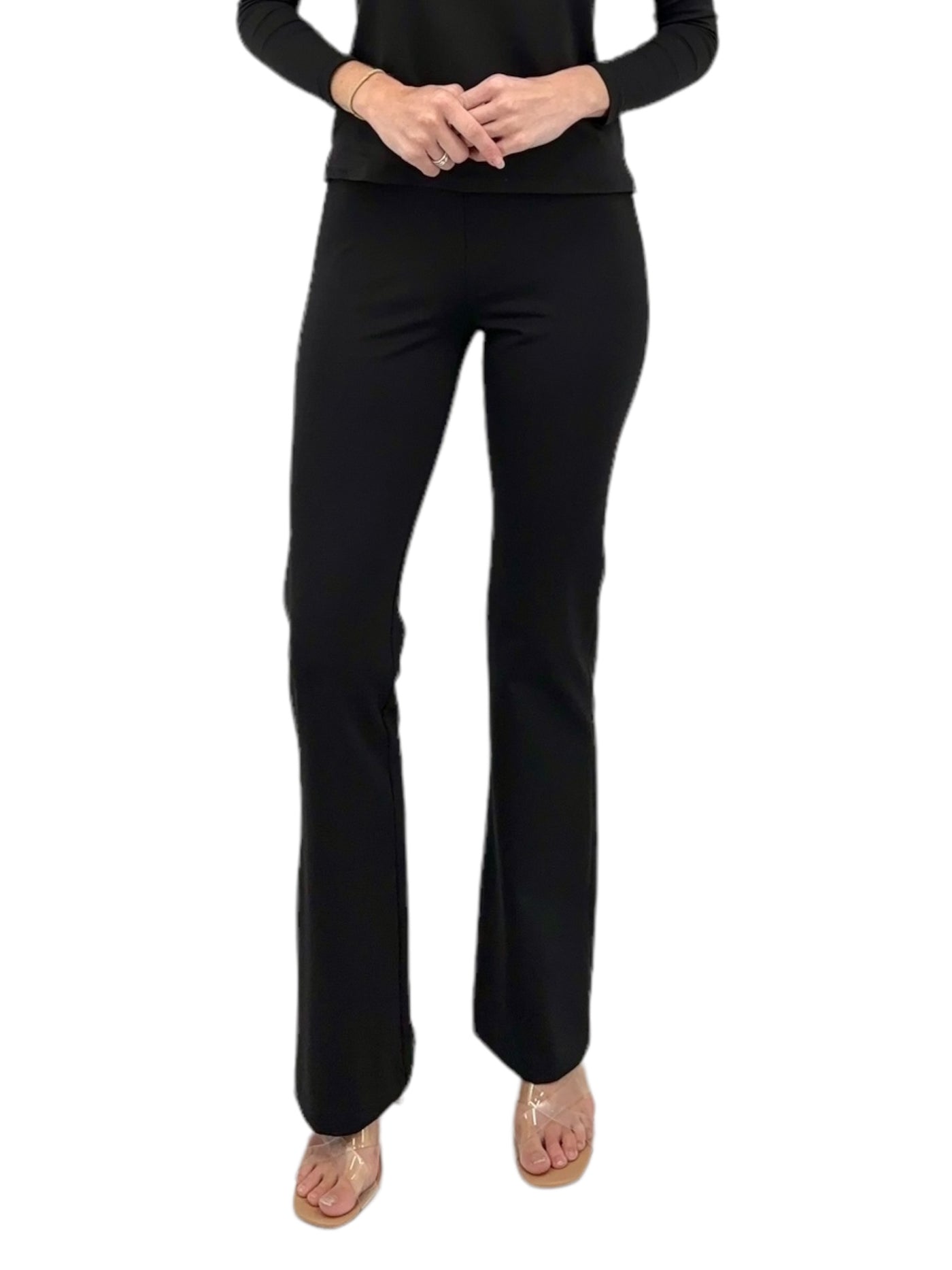 Miley Bootcut Ponte Pant in Black