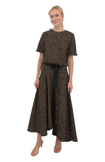 Tweed Top in Brown Multi