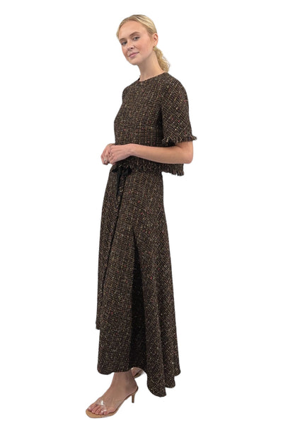 Tweed Top in Brown Multi