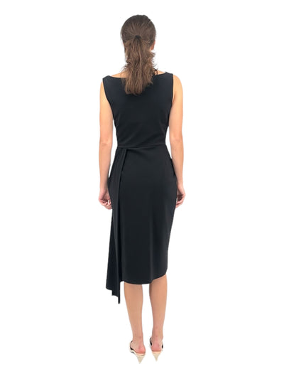 Cinthia Mix Jersey Dress in Black
