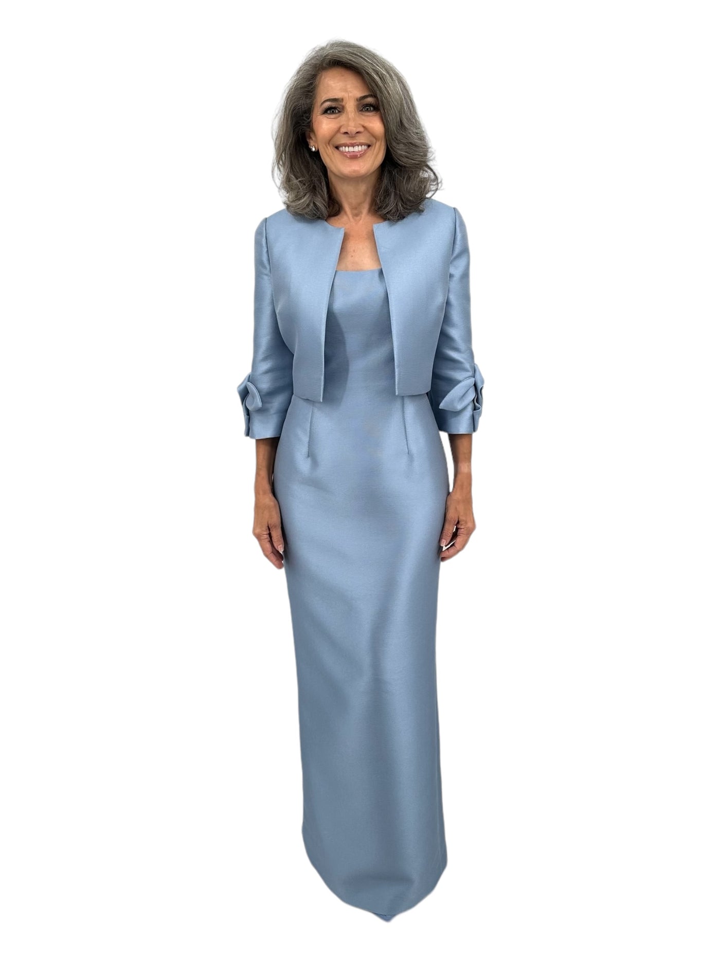 2 Piece Gown and Jacket in Cerulean Blue Carl Meyers 2 Piece Gown and Jacket in Cerulean Blue Carl Meyers