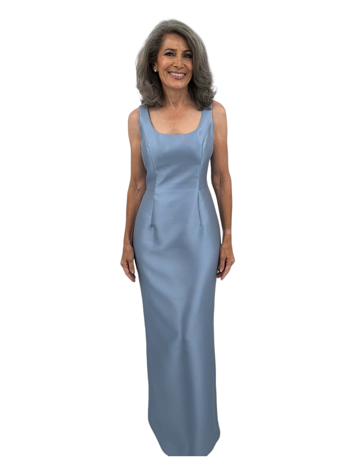2 Piece Gown and Jacket in Cerulean Blue