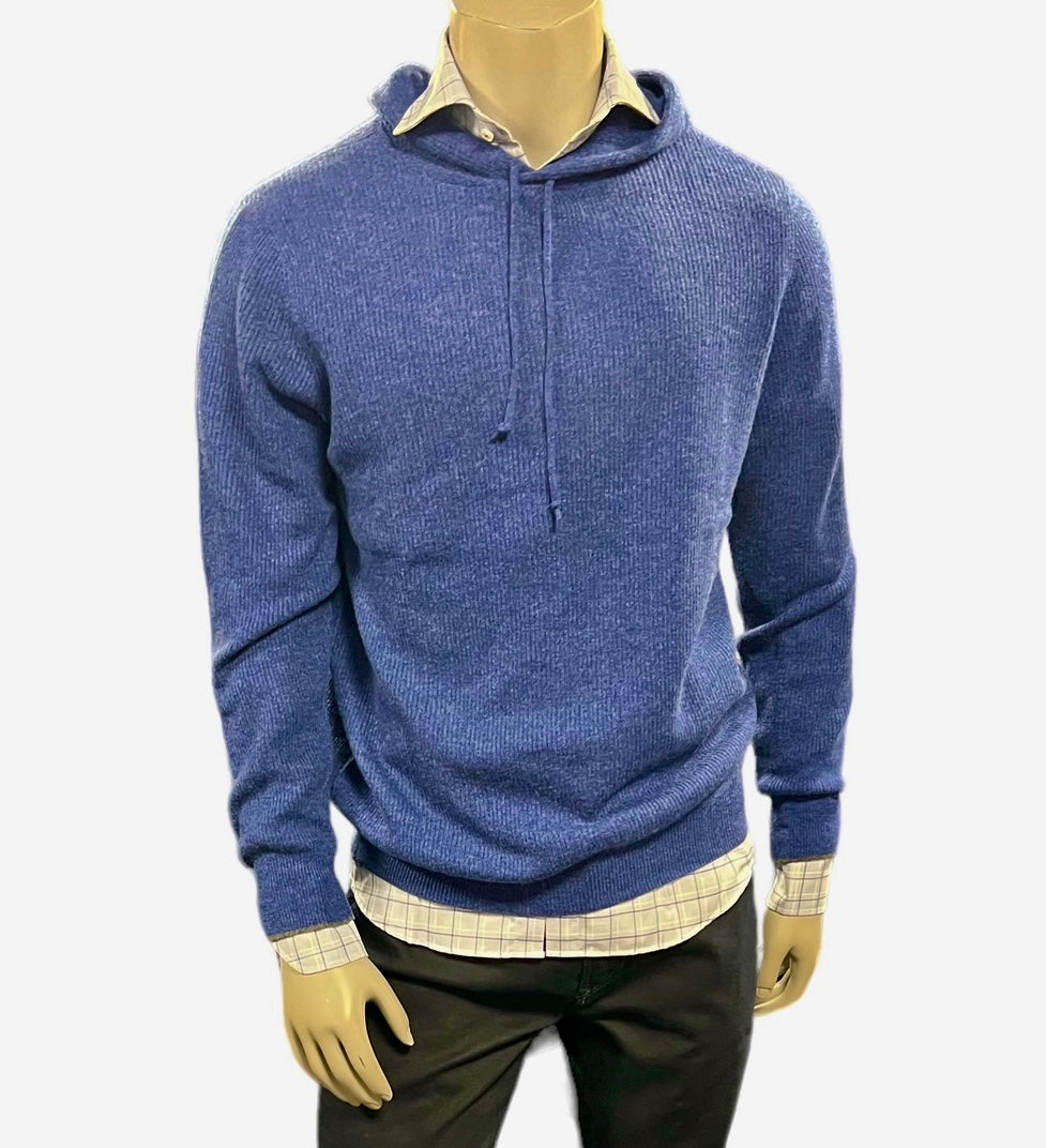 Men's Rib Pullover Hoodie - Midnight