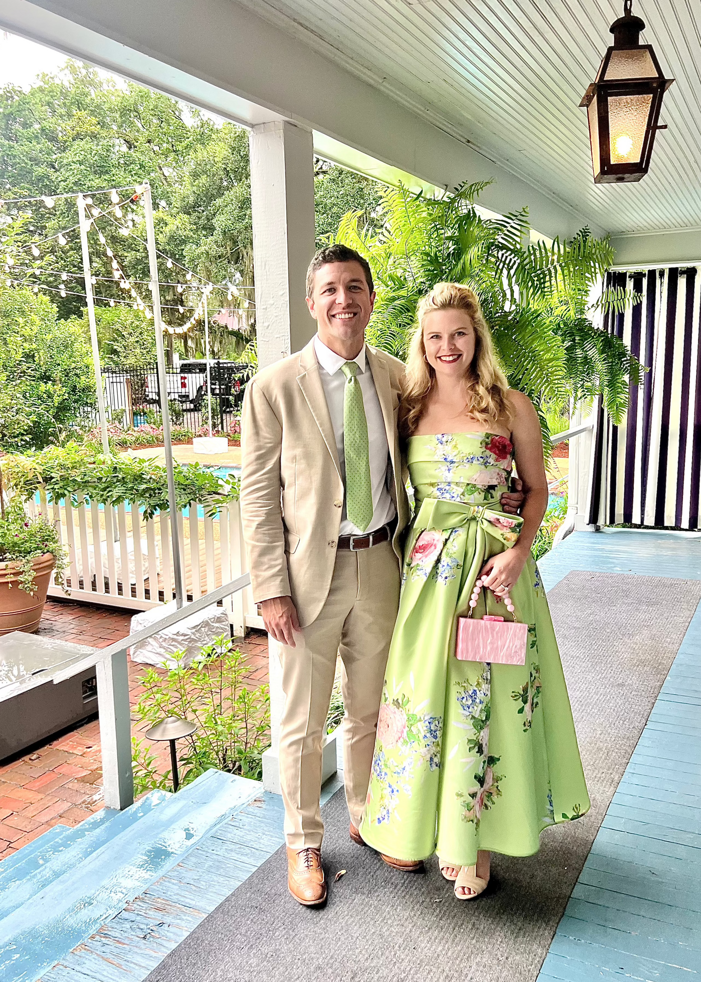 Lime Green Floral Dress