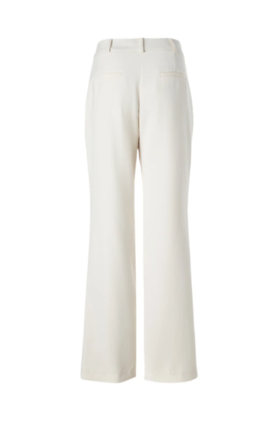 Straight Leg Pants with Welt Pockets in Off-White
