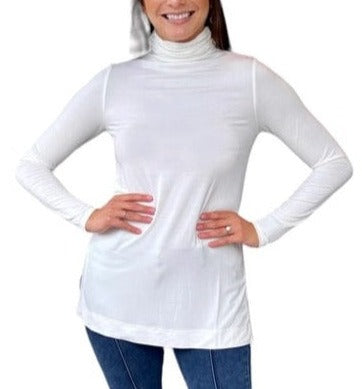 Scrunch Neck Tunic - Bianco