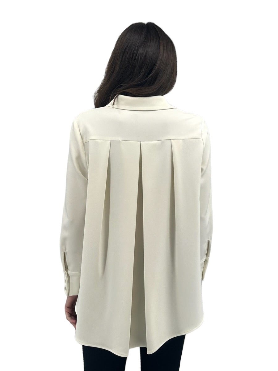 Pleat Back Blouse in Ivory