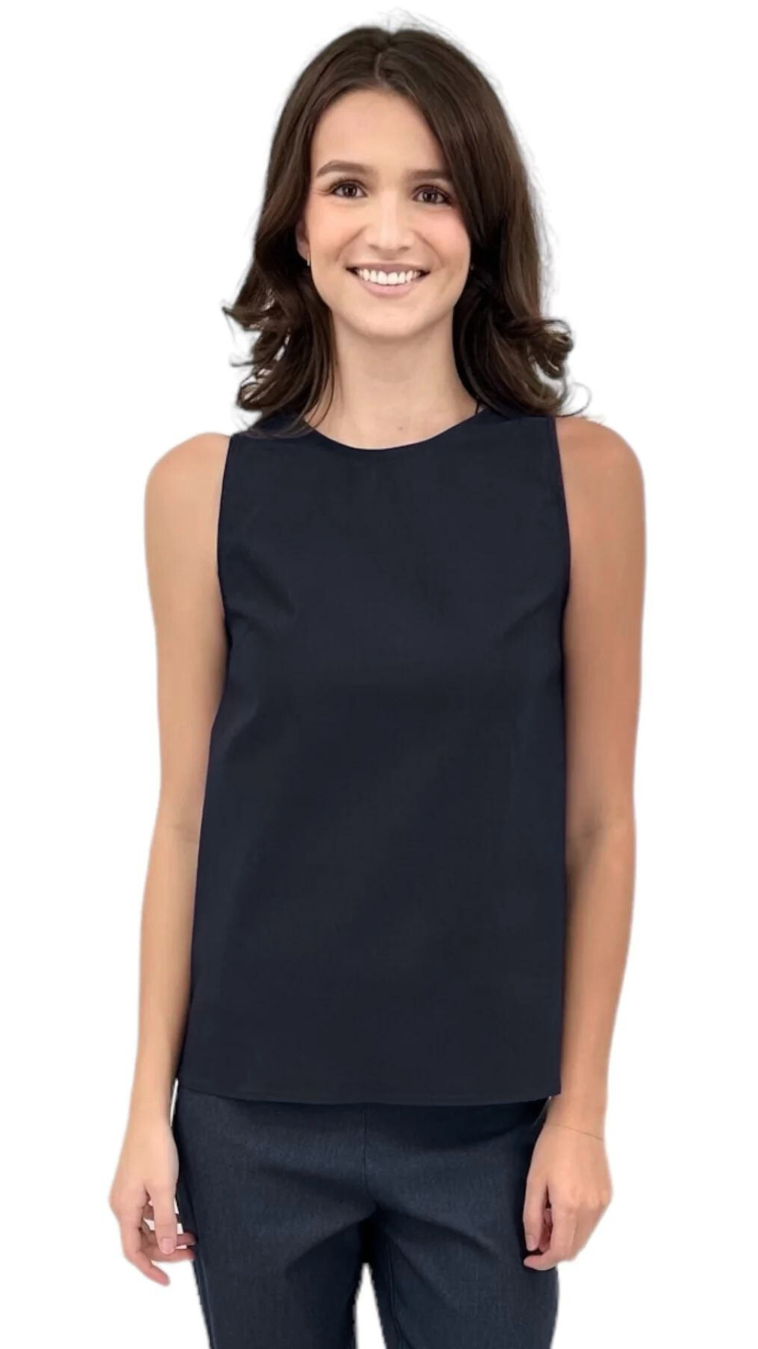 Black Round Neck Tank