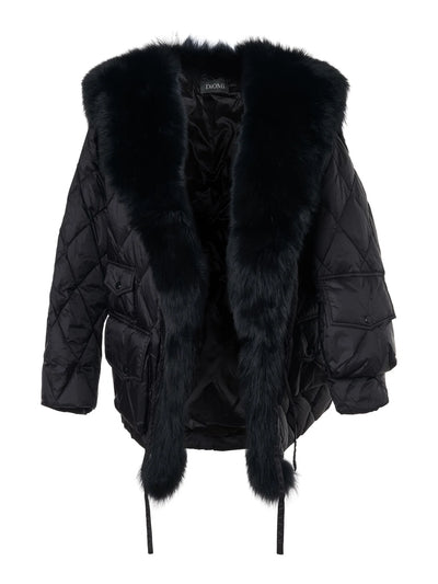 Slim Cut Tick Tock Coat in Black