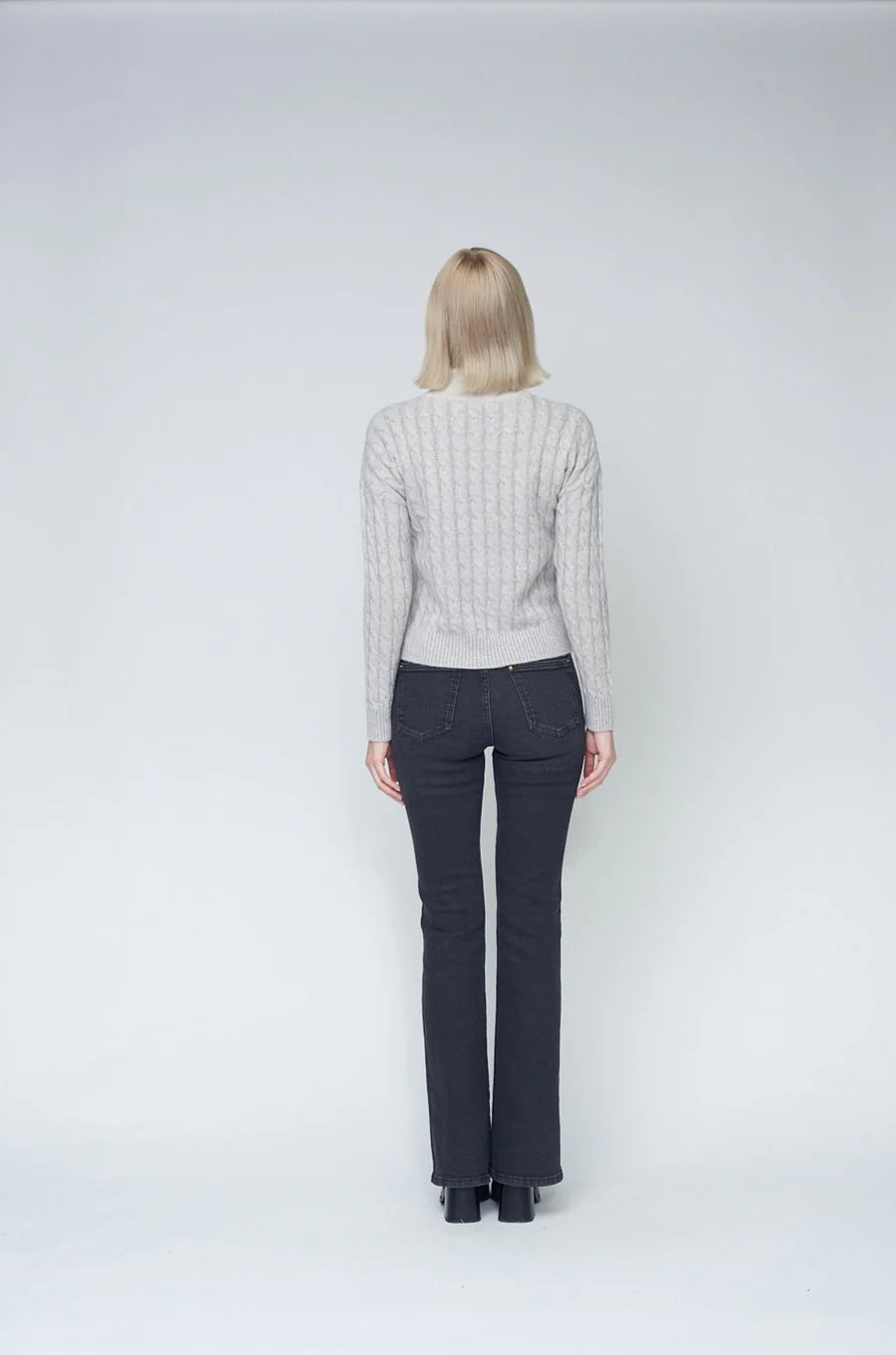 Two Tone Half Zip - Cloud