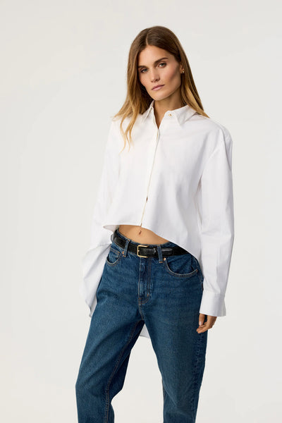 Kira High-Low Shirt in Optic