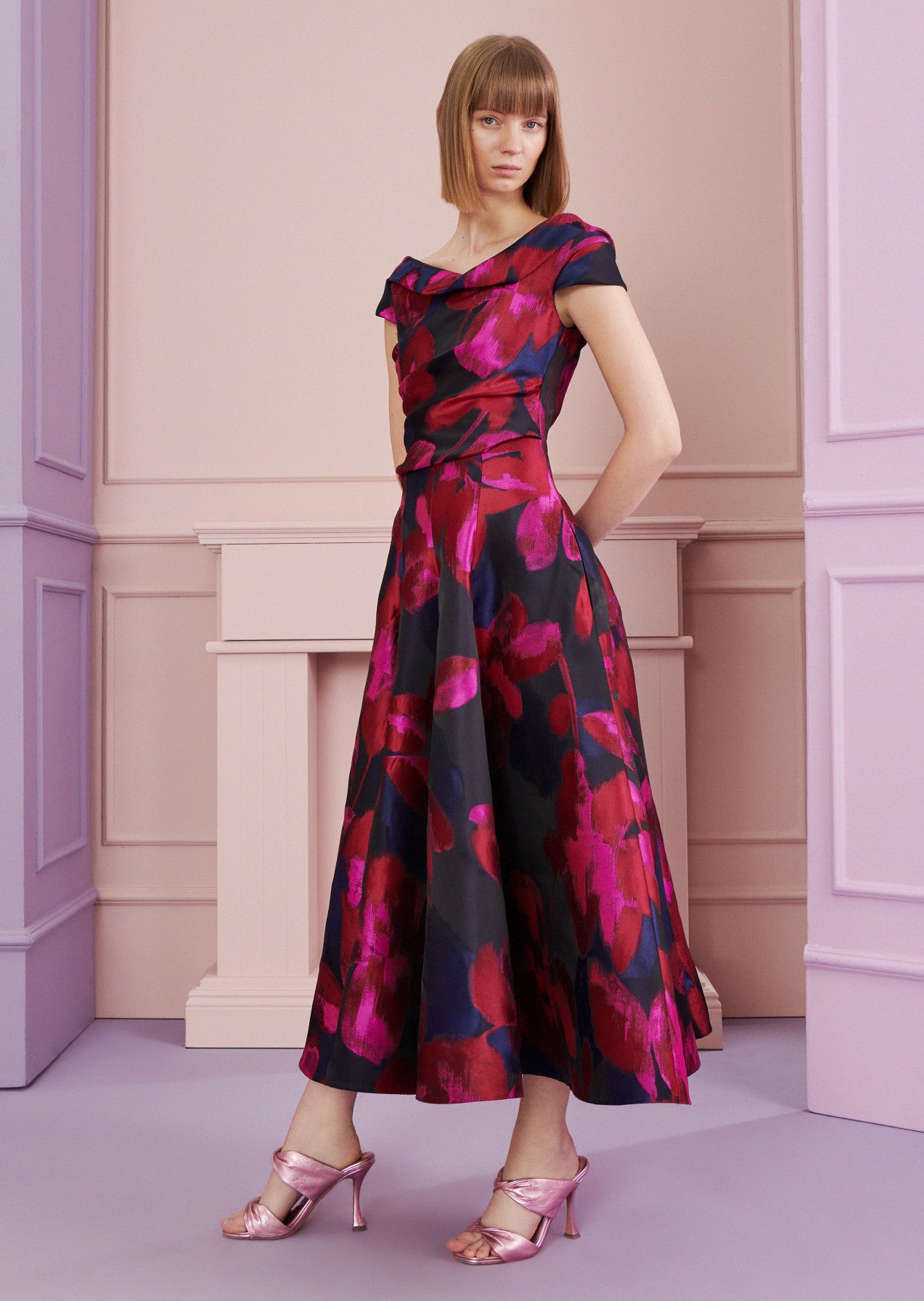 Floral Jacquard Dress