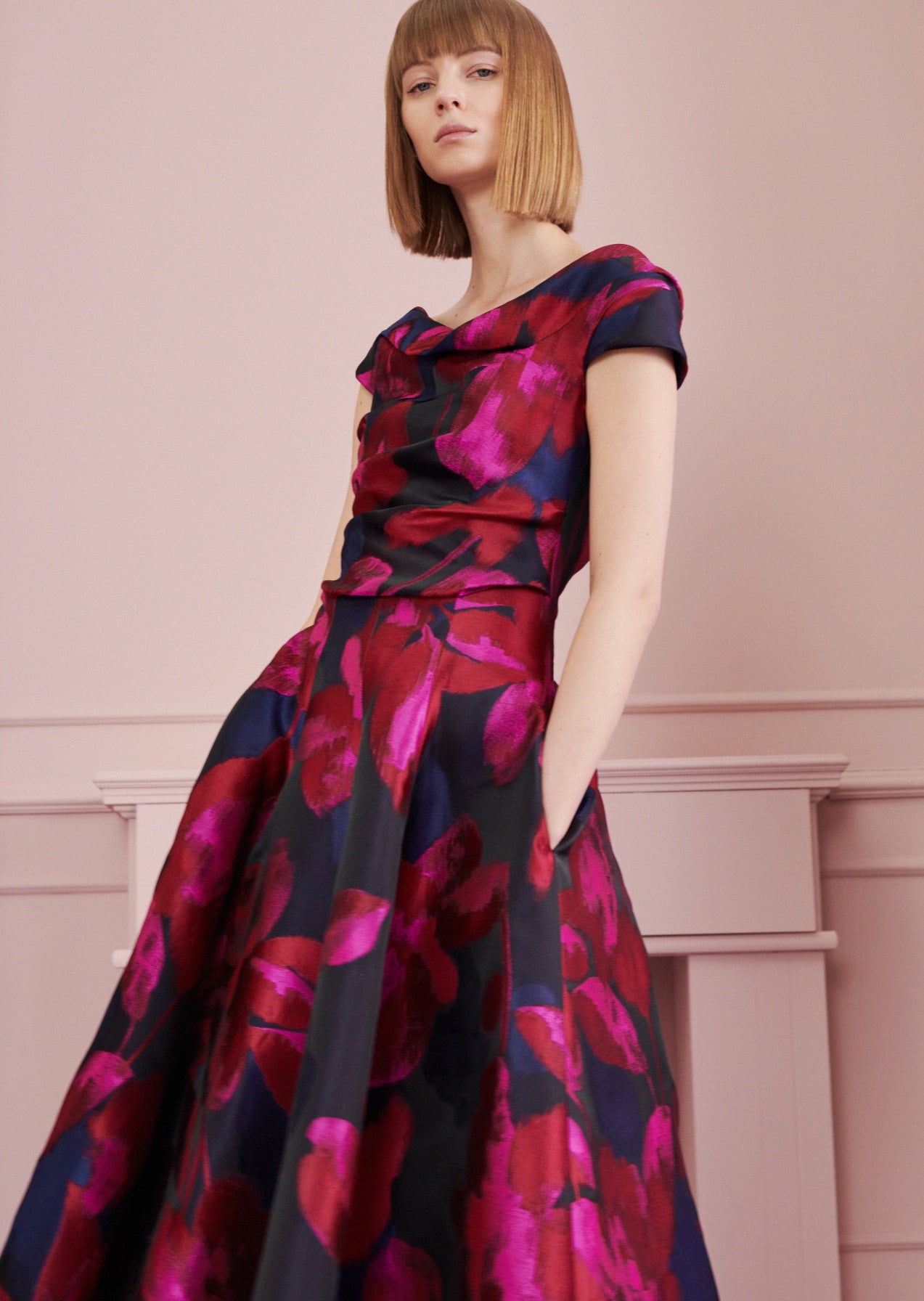 Floral Jacquard Dress