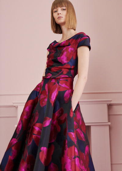 Floral Jacquard Dress