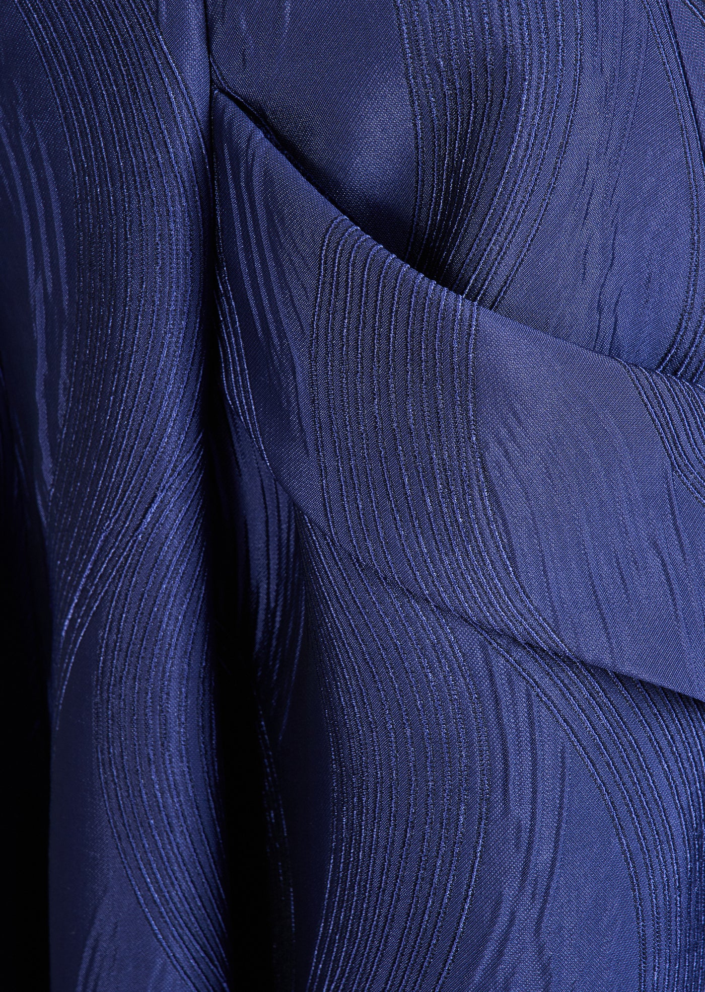 Twisted Neck Evening Gown in Navy