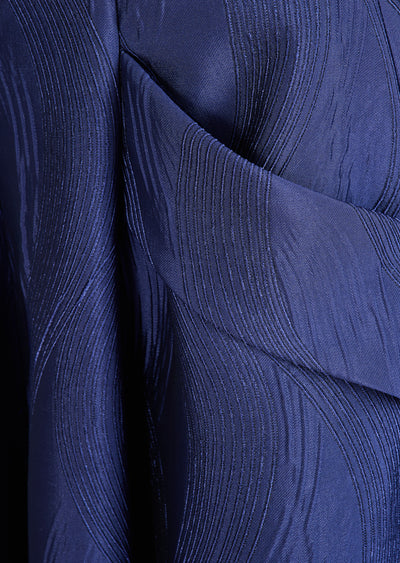 Twisted Neck Evening Gown in Navy