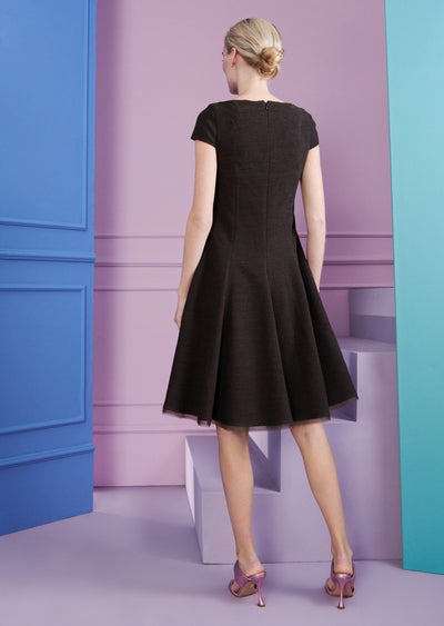 Day Dress - Dark Brown/Black