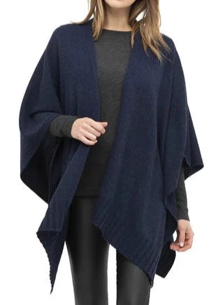 Ruana Shawl in Navy