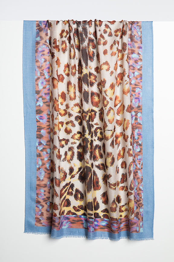 Animal Print Scarf - Coastal Multi