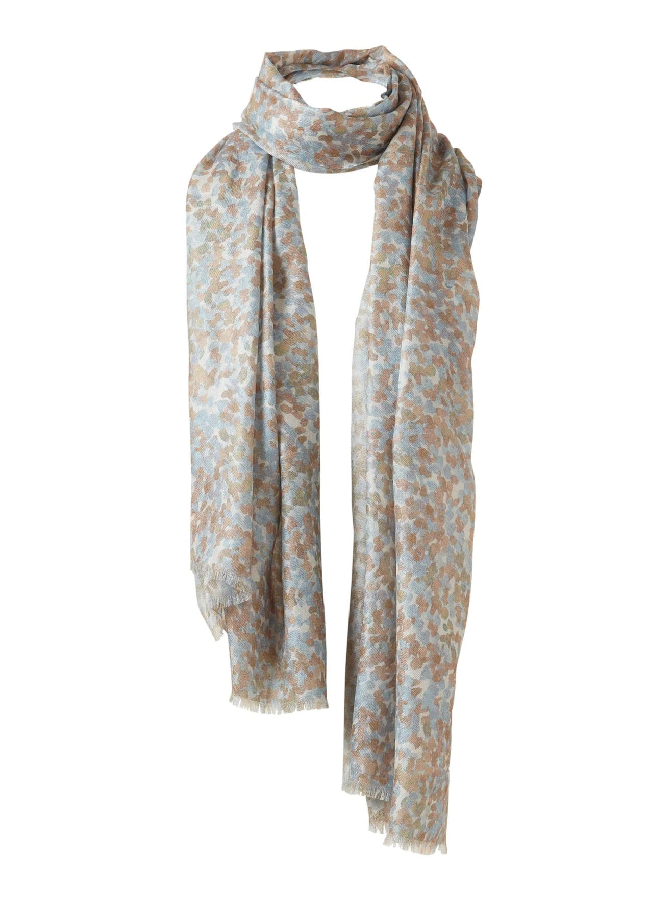Pebble Print Scarf in Ice Blue Multi