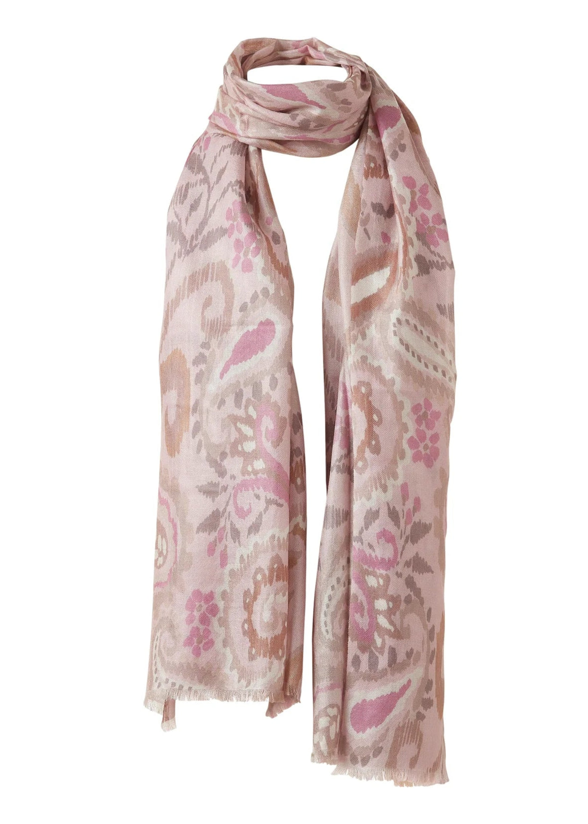 Painted Paisley Scarf in Ballet
