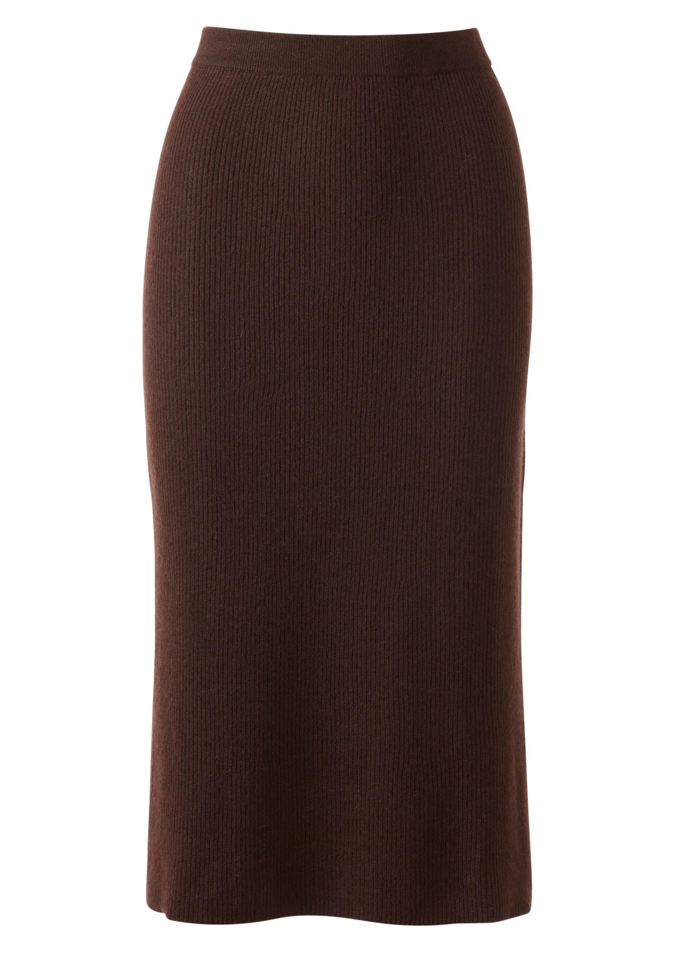 Rib Skirt in Chocolate