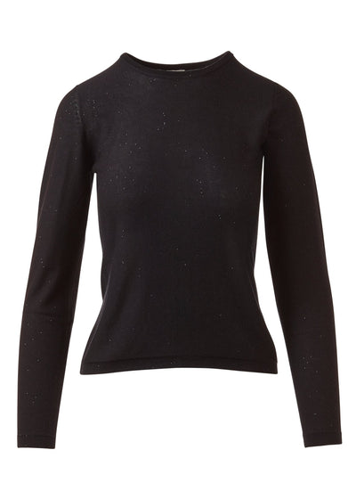 Sequin Crew in Black