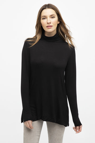 Scrunch Neck Tunic - Black