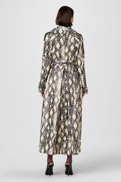 Chloe Vegan Leather Trench Coat in Python