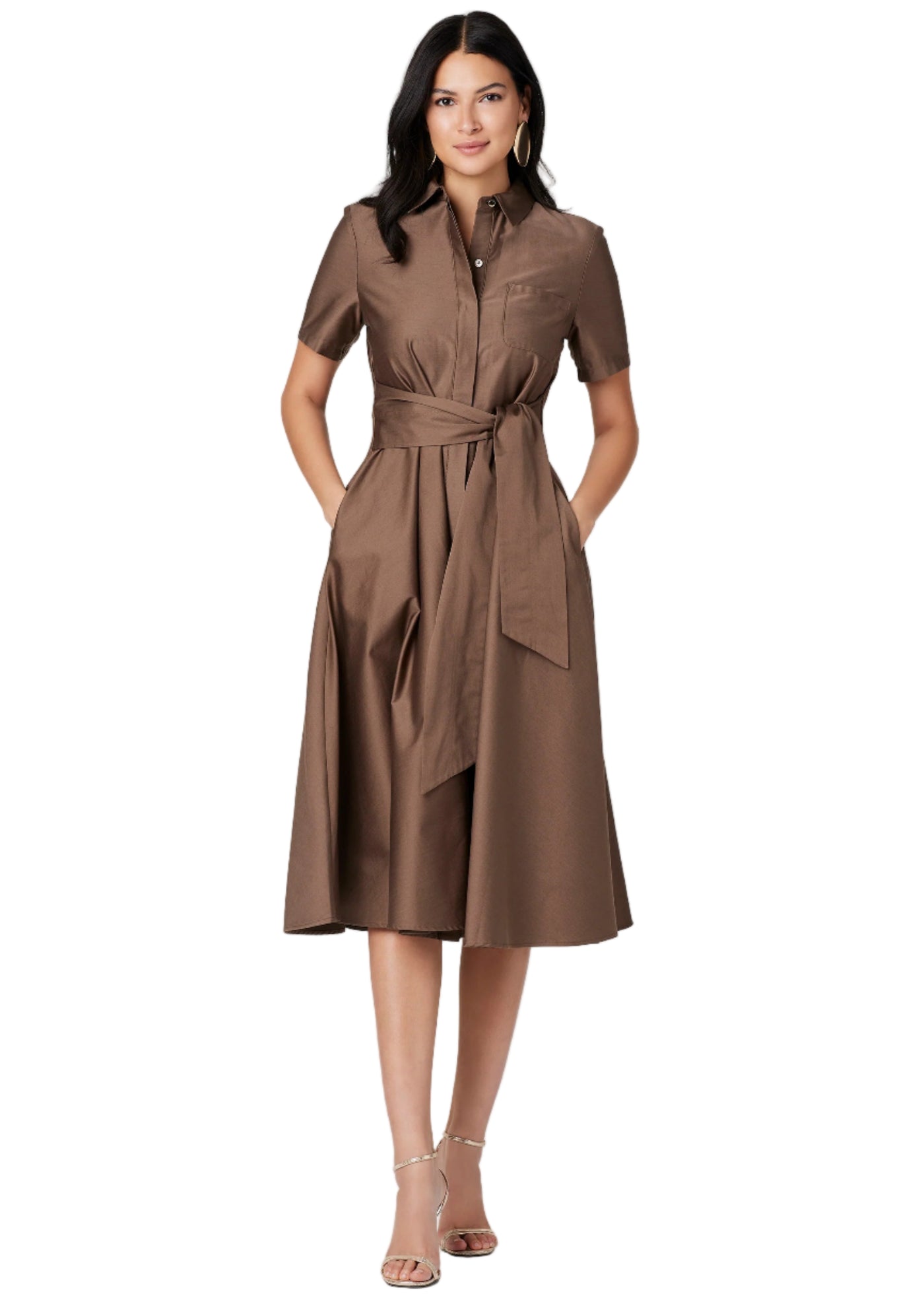 Megan Midi Dress in Toffee
