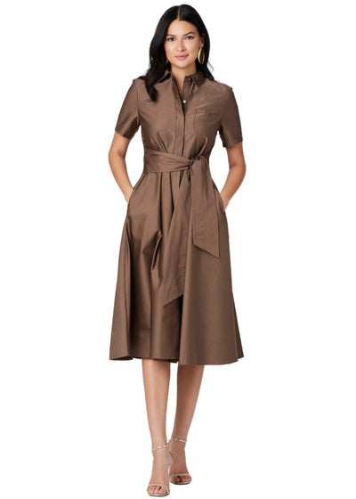 Megan Midi Dress in Toffee
