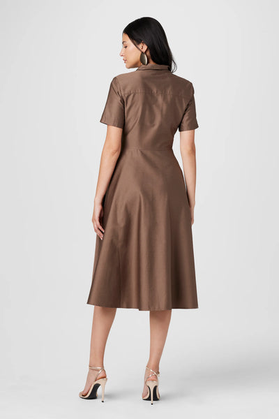Megan Midi Dress in Toffee