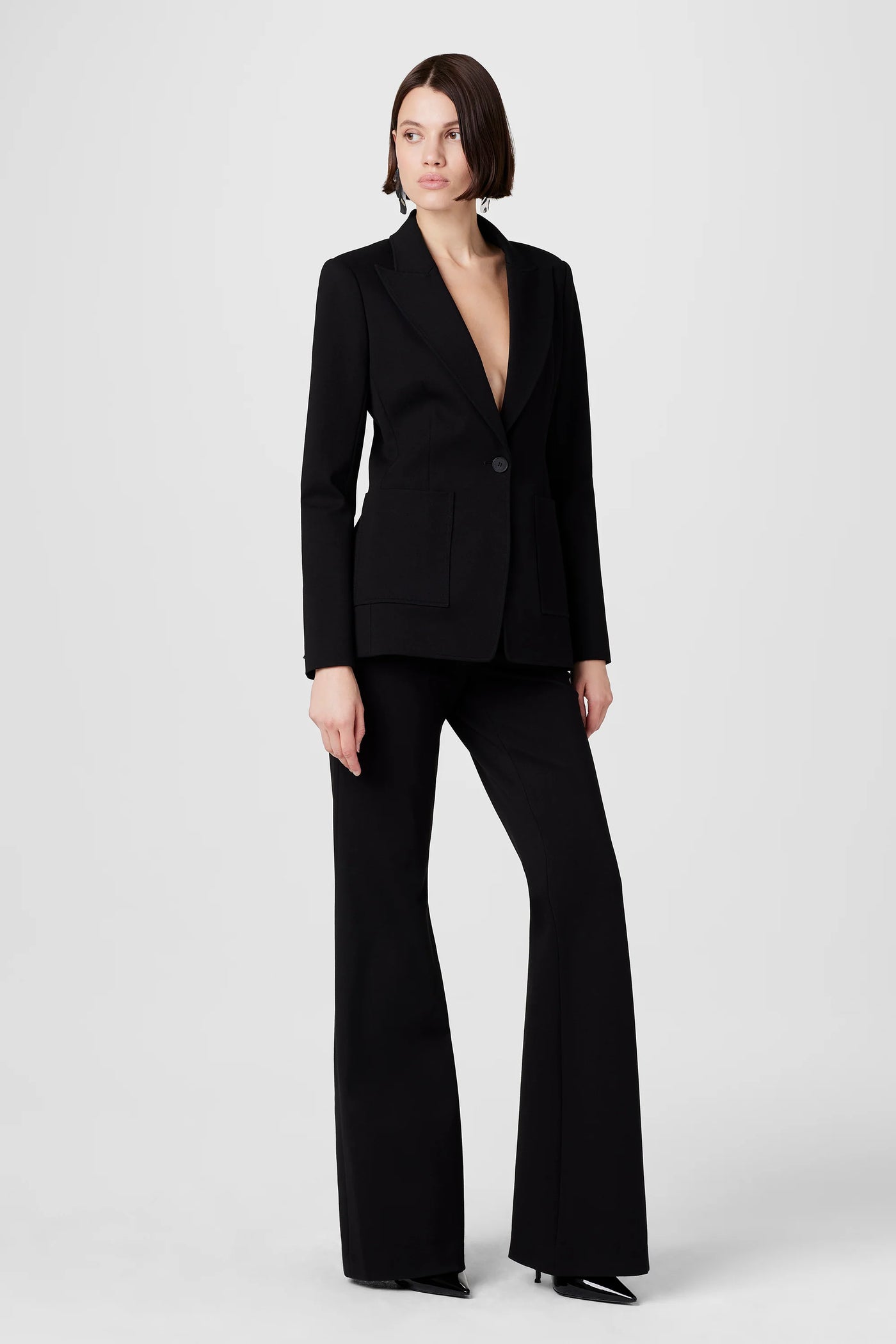 Gaia Ponte Flare Pants in Black