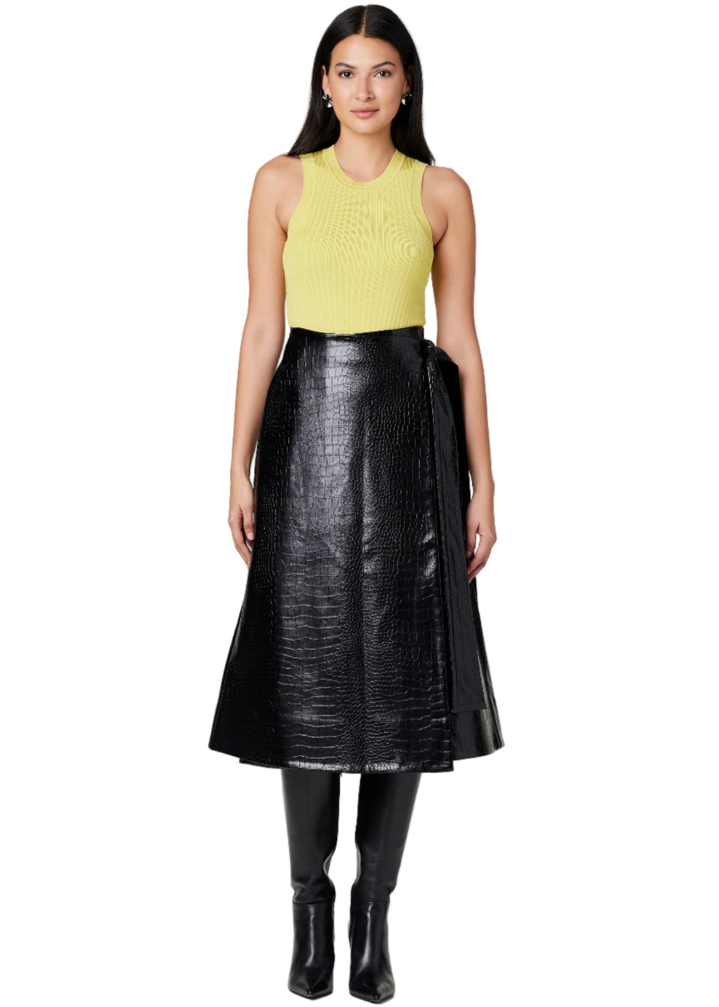 Beatrice Croc Vegan Skirt