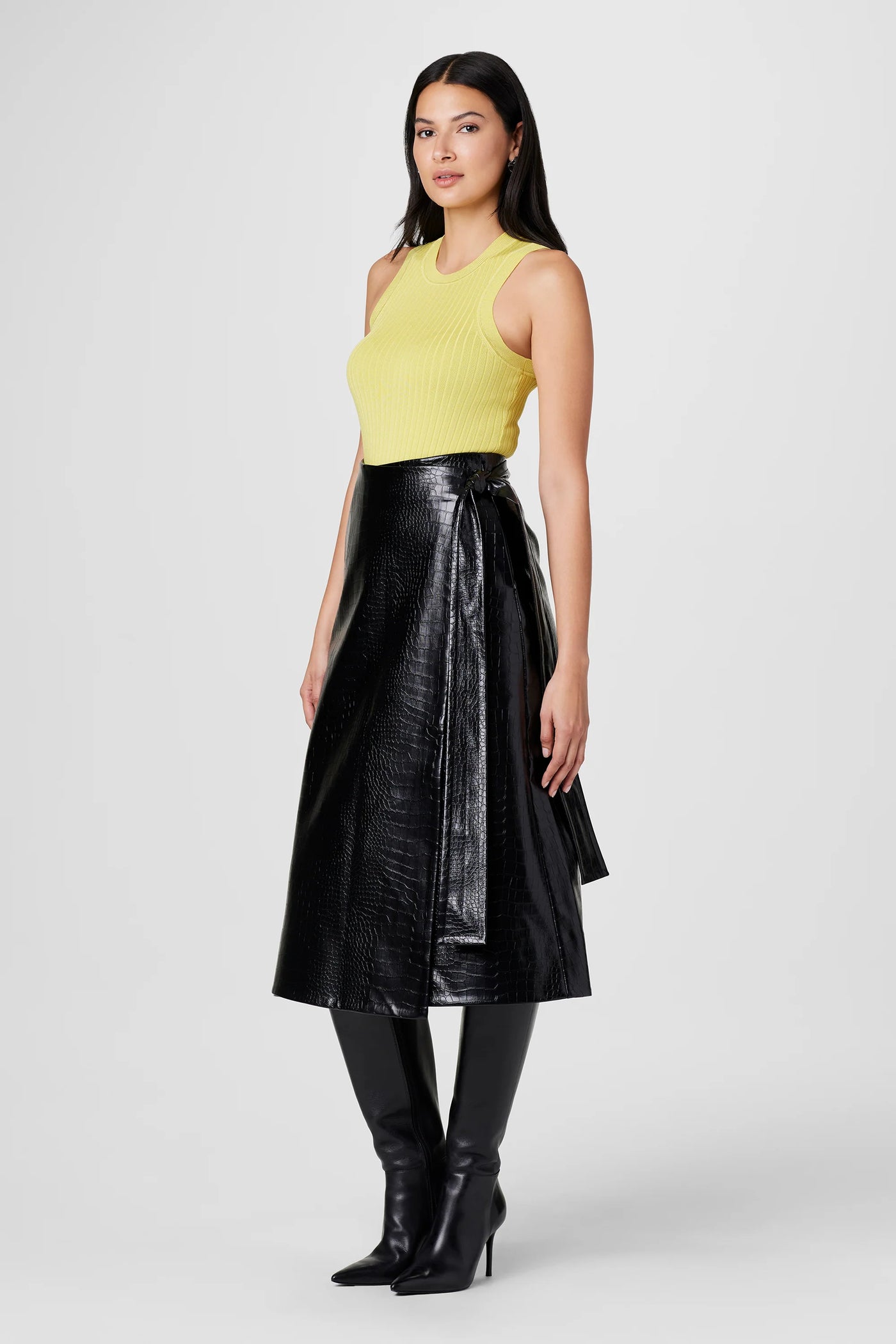 Beatrice Croc Vegan Skirt