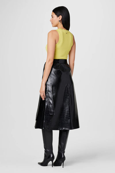 Beatrice Croc Vegan Skirt