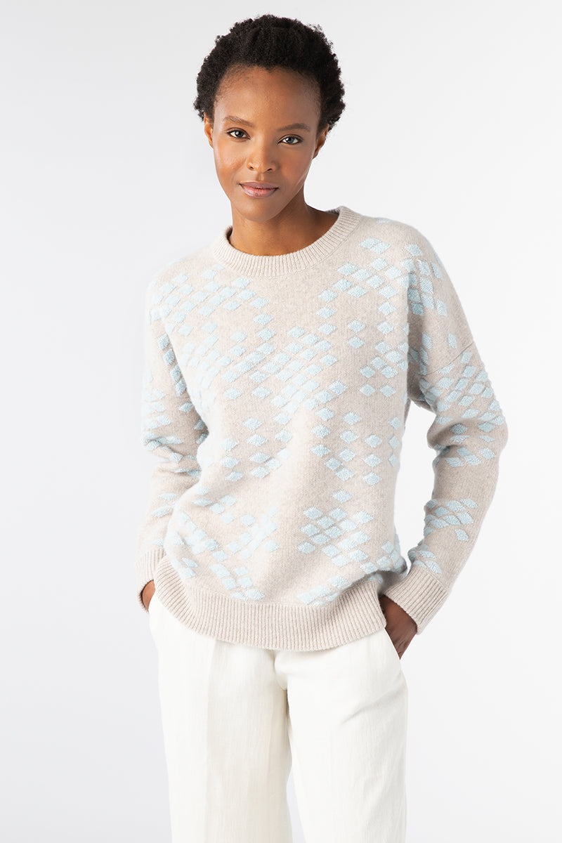 Loop Stitch Crew - Agate/Moonstone