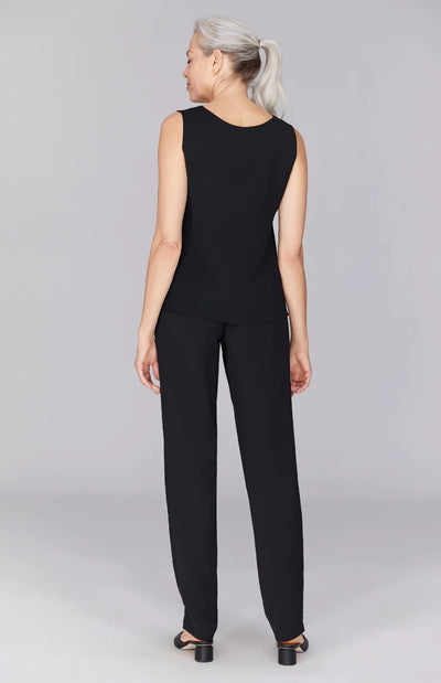 Narrow Leg Pant With Back Elastic Black