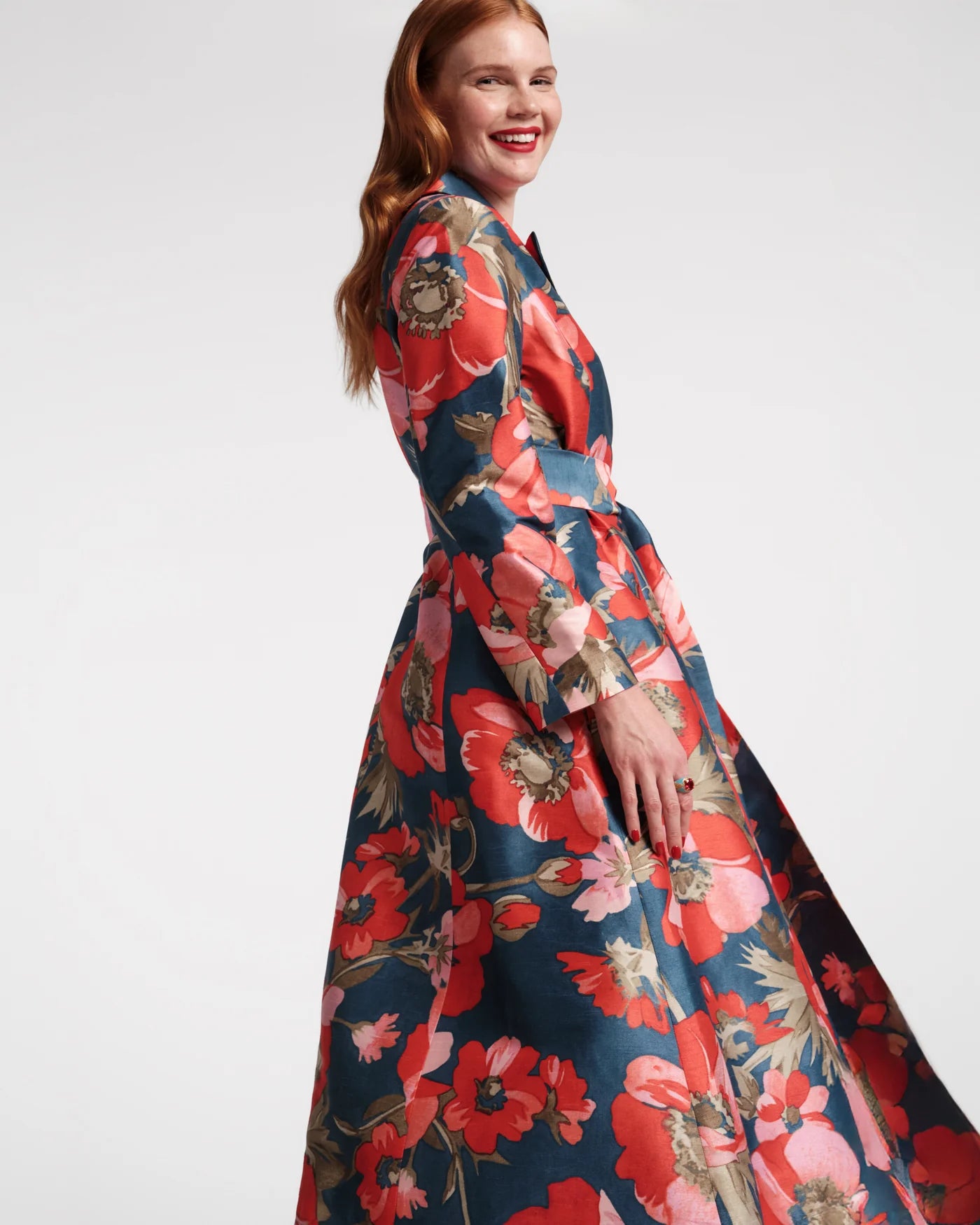 Lucille Wrap Dress in Paradise Poppy