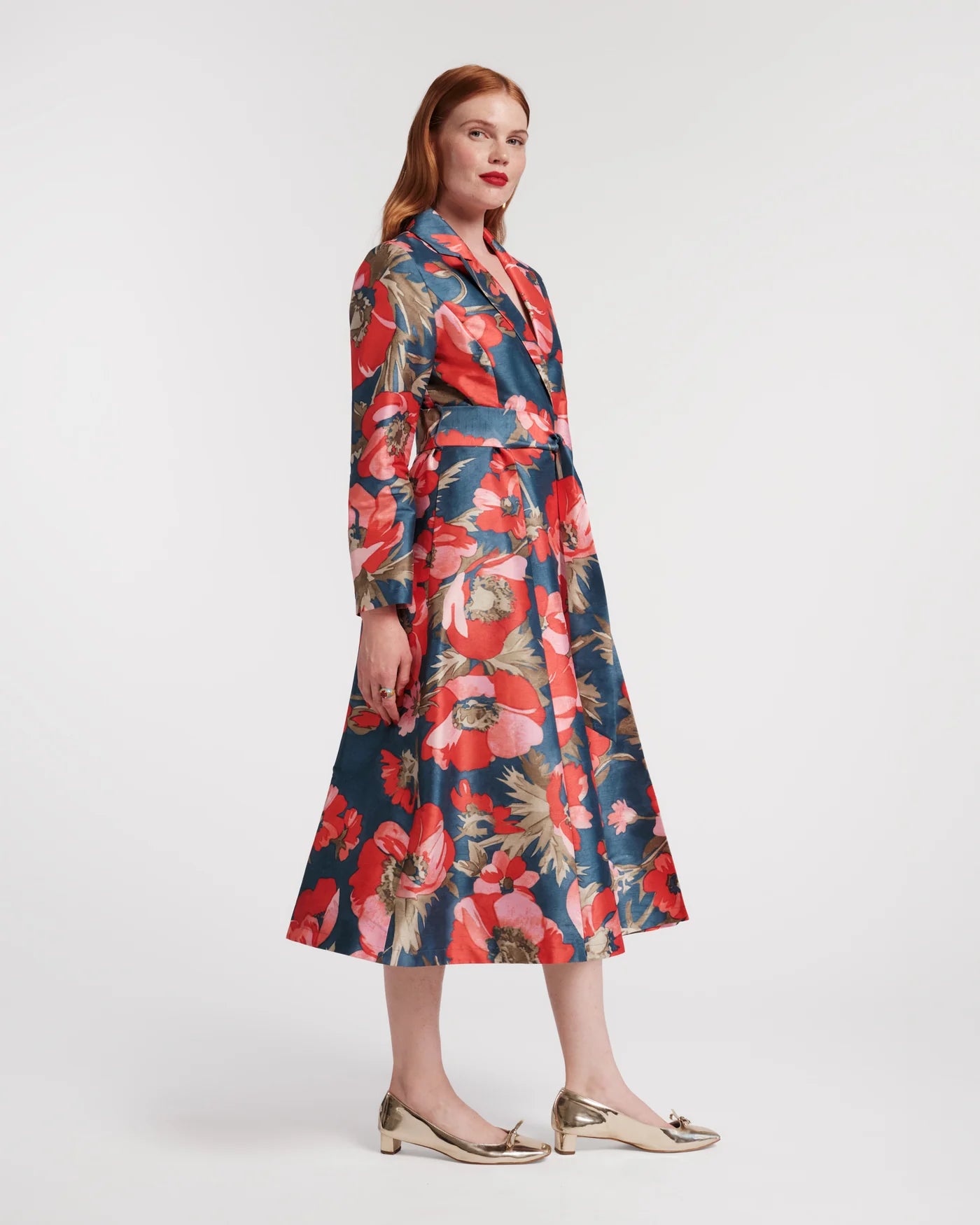 Lucille Wrap Dress in Paradise Poppy