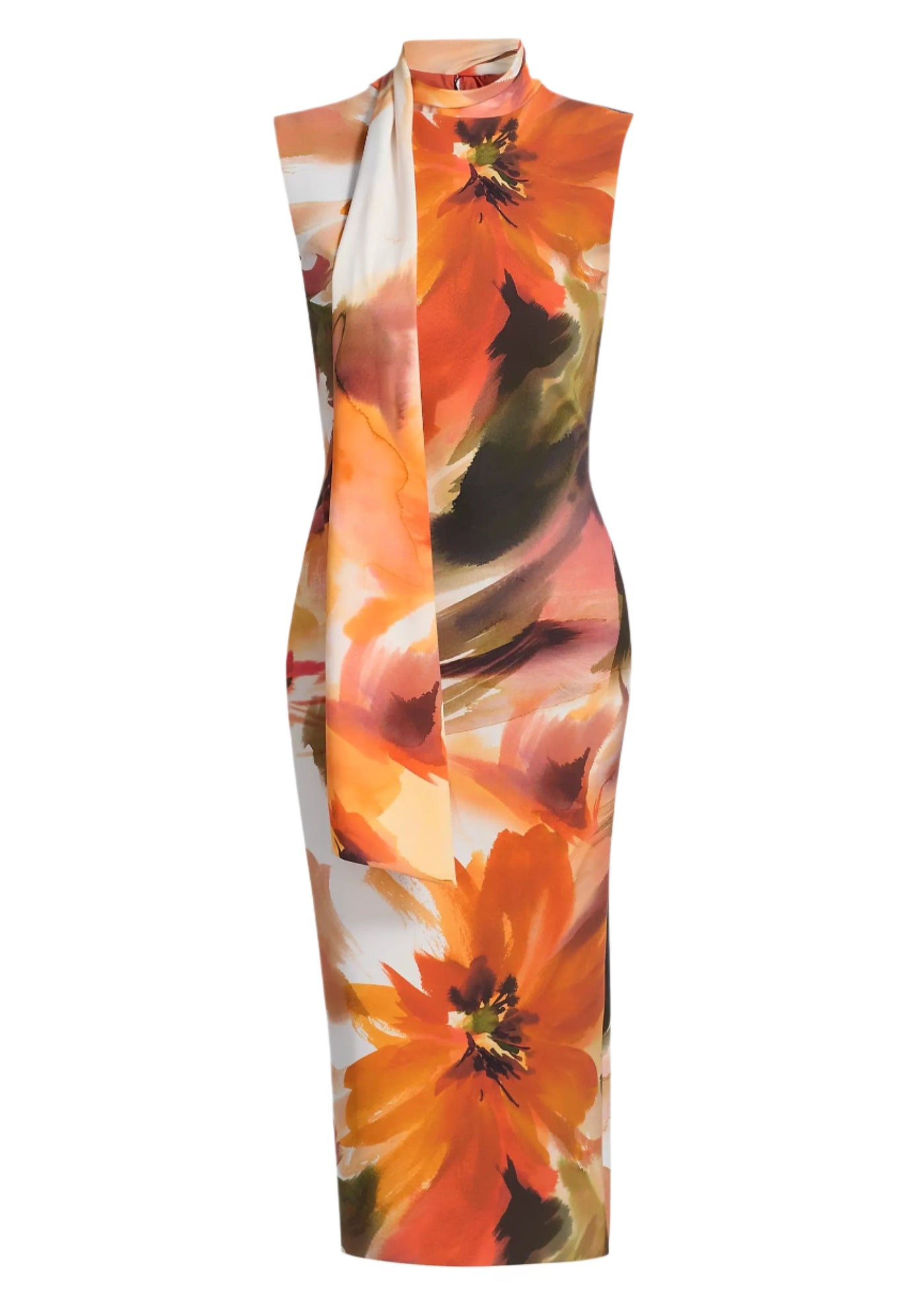 Kayat Print Cocktail Dress in Linda Amber Print