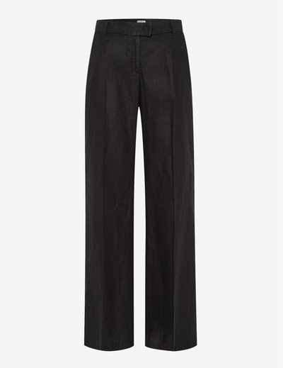 Maine Wide Leg Linen Pant in Black