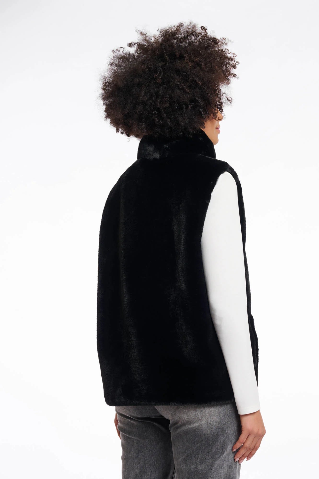Lison Waistcoat Vest in Black