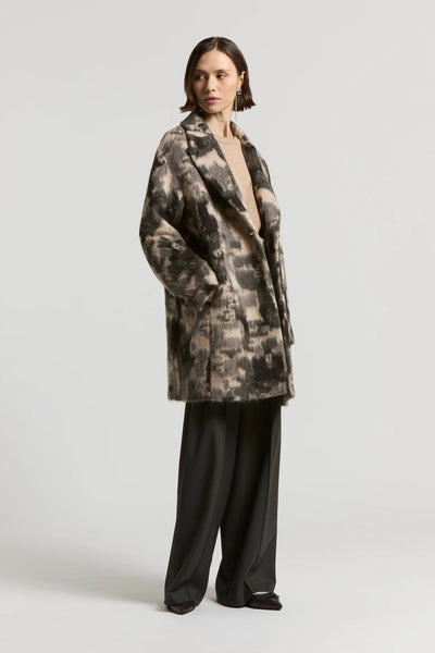 Fluid Wool Twill Trousers in Ebony Brown