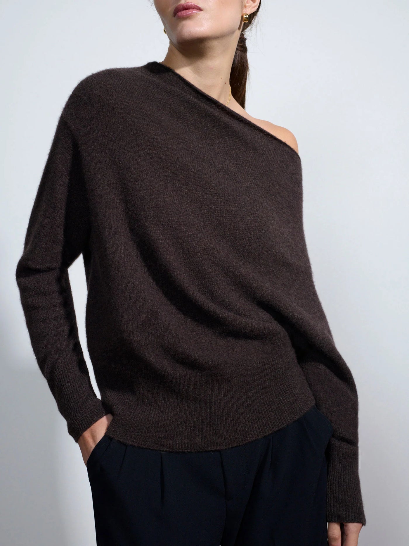 Lori Off Shoulder - Carob Melange